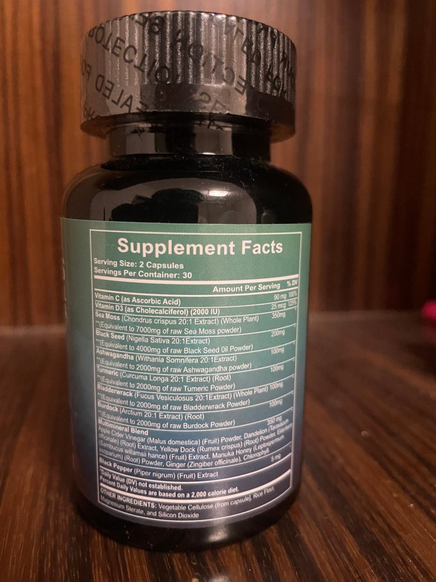 Seaweed Capsules 60 Capsules Per Bottle