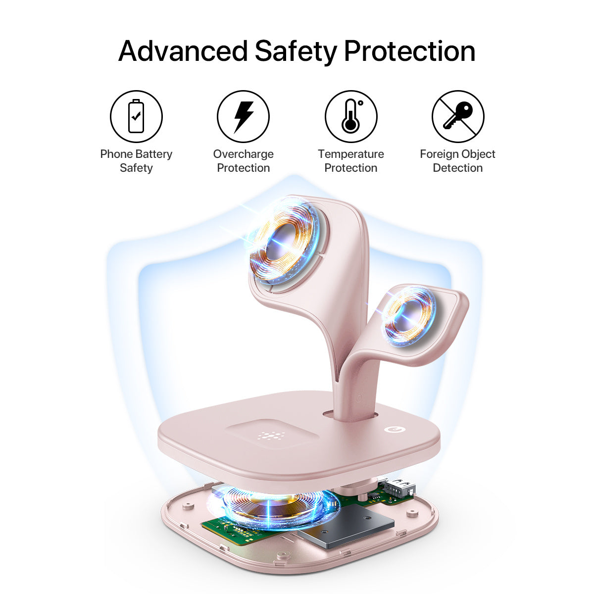 5-in-1 Magnetic Real Wireless Desktop Fast Charging Station For Multiple Devices