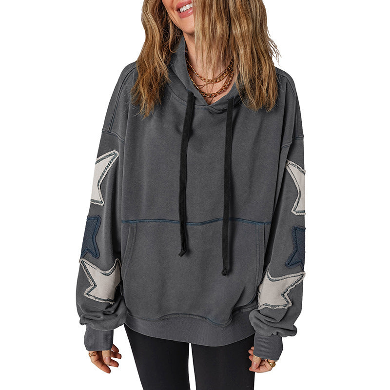 Women's Hooded Sweater European And American Personalized Design Sense