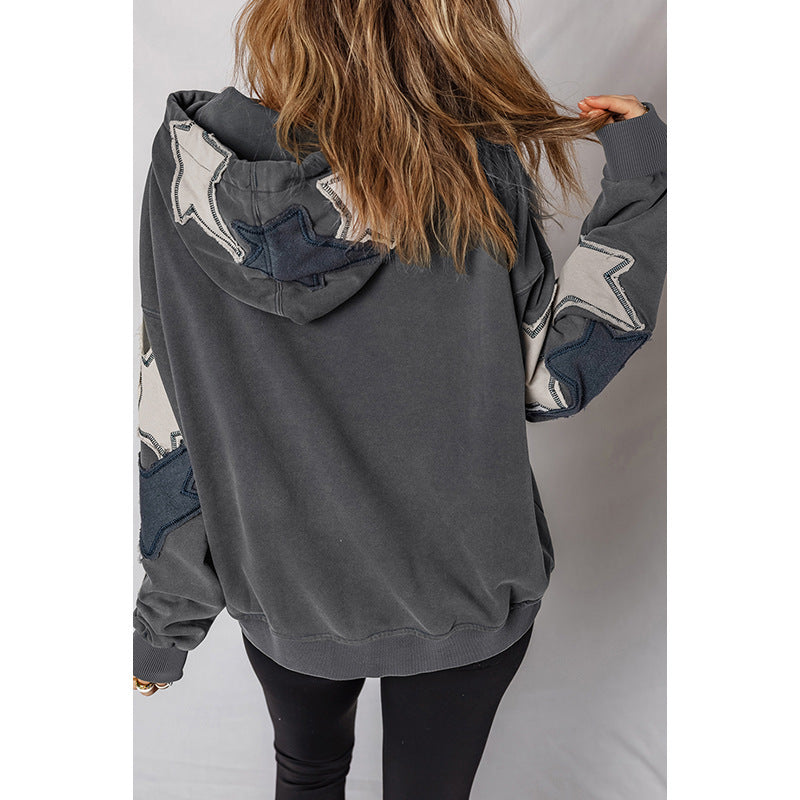Women's Hooded Sweater European And American Personalized Design Sense