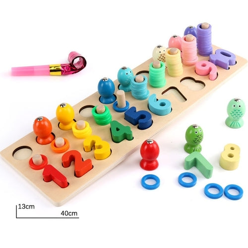 Children Wooden Toys Montessori Materials Learn To