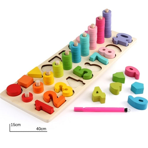 Children Wooden Toys Montessori Materials Learn To