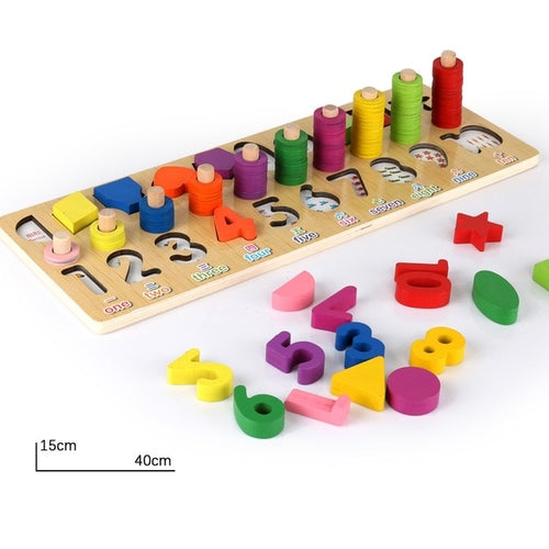 Children Wooden Toys Montessori Materials Learn To