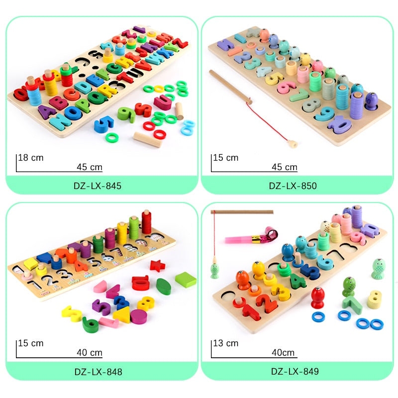 Children Wooden Toys Montessori Materials Learn To