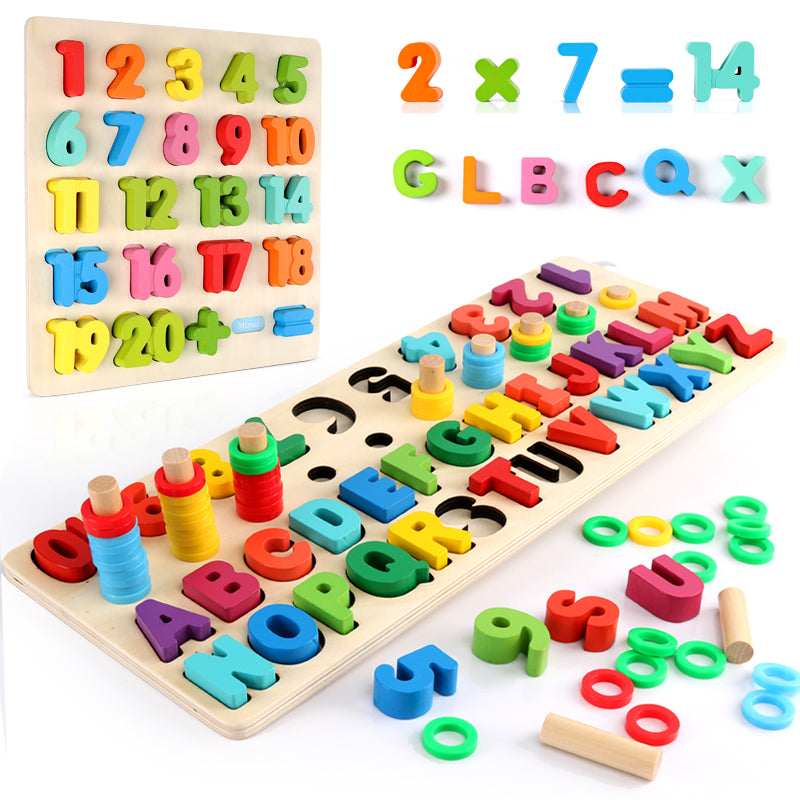 Children Wooden Toys Montessori Materials Learn To