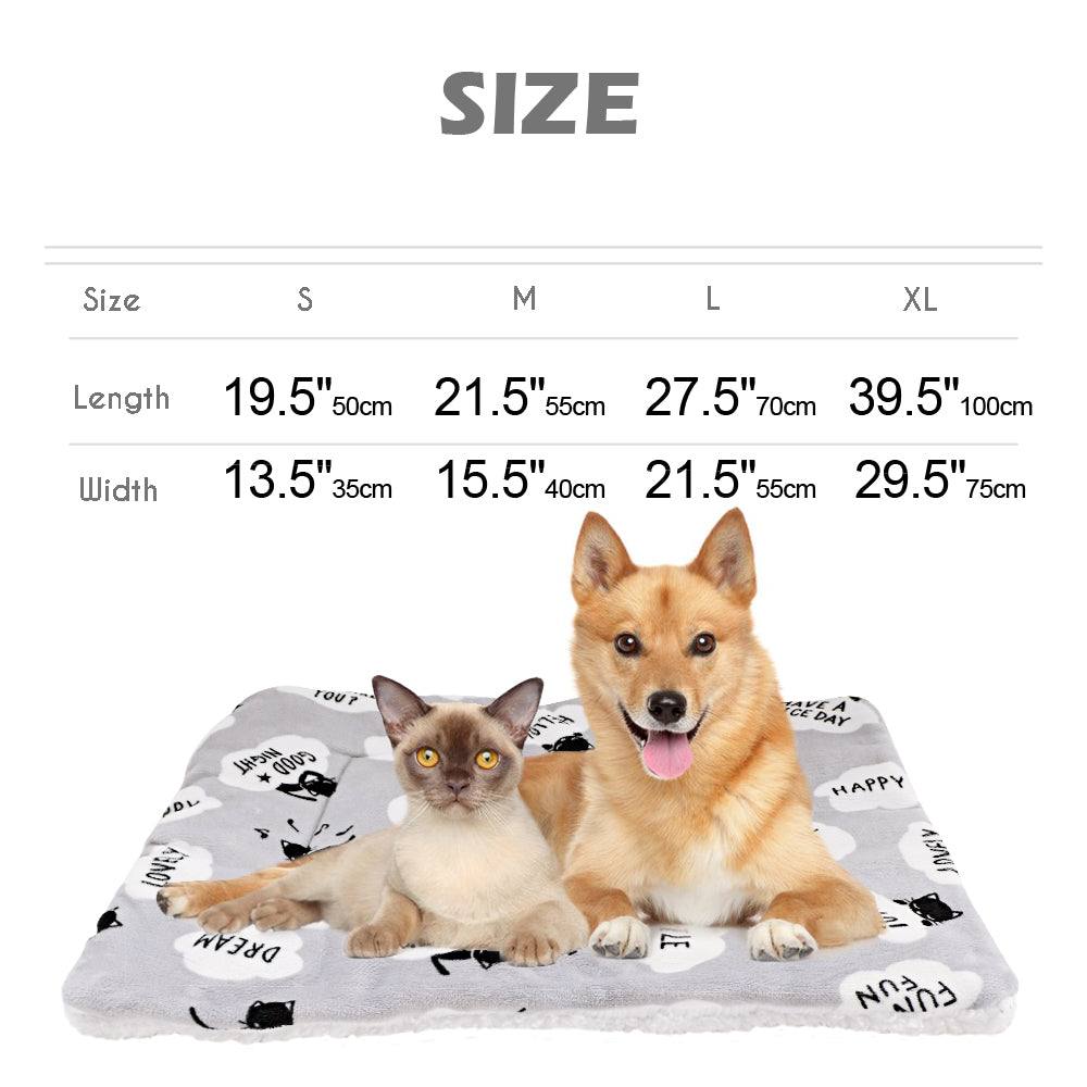 Warm Dog Pet Mat Soft Thickening Print Autumn And