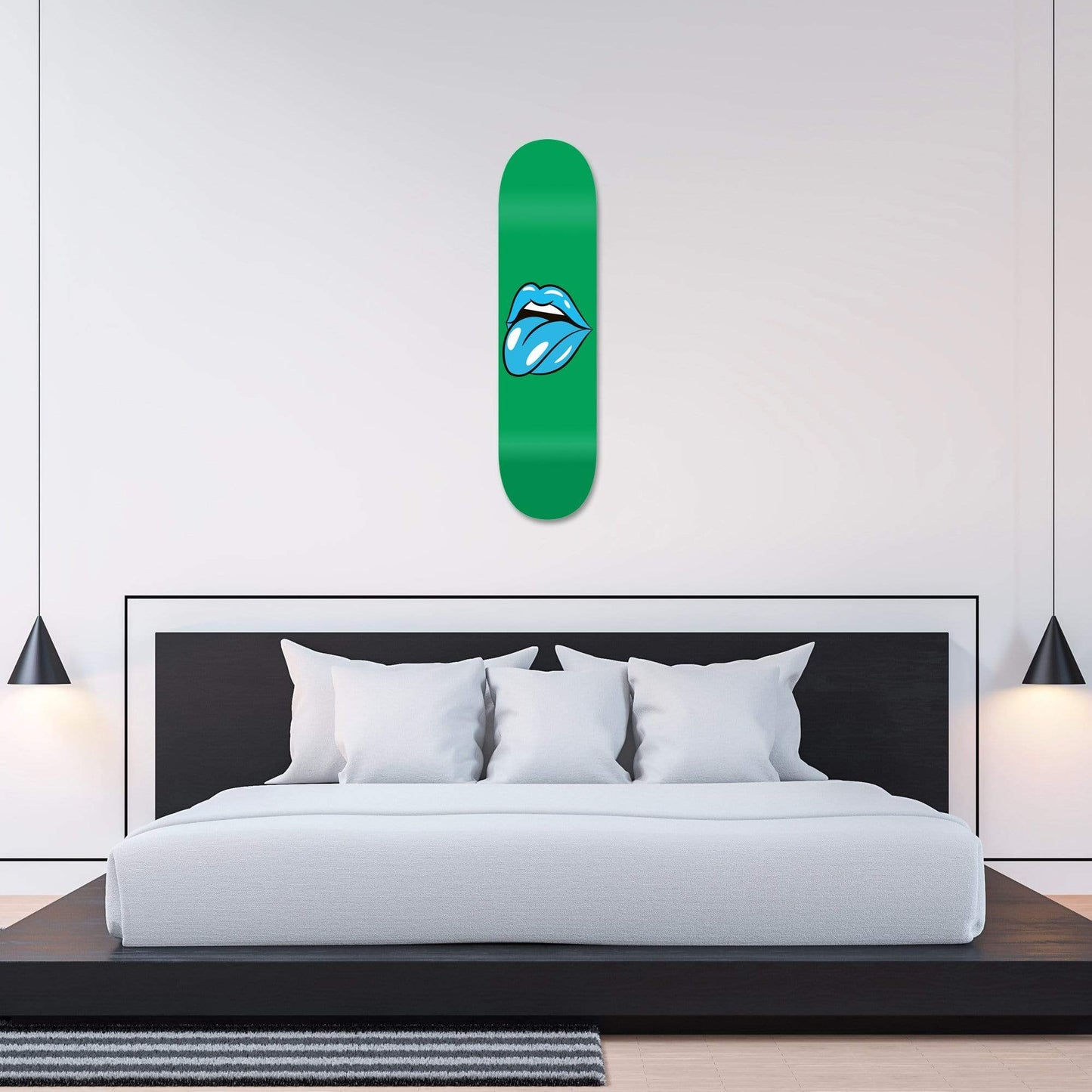 Lips Green Skateboard