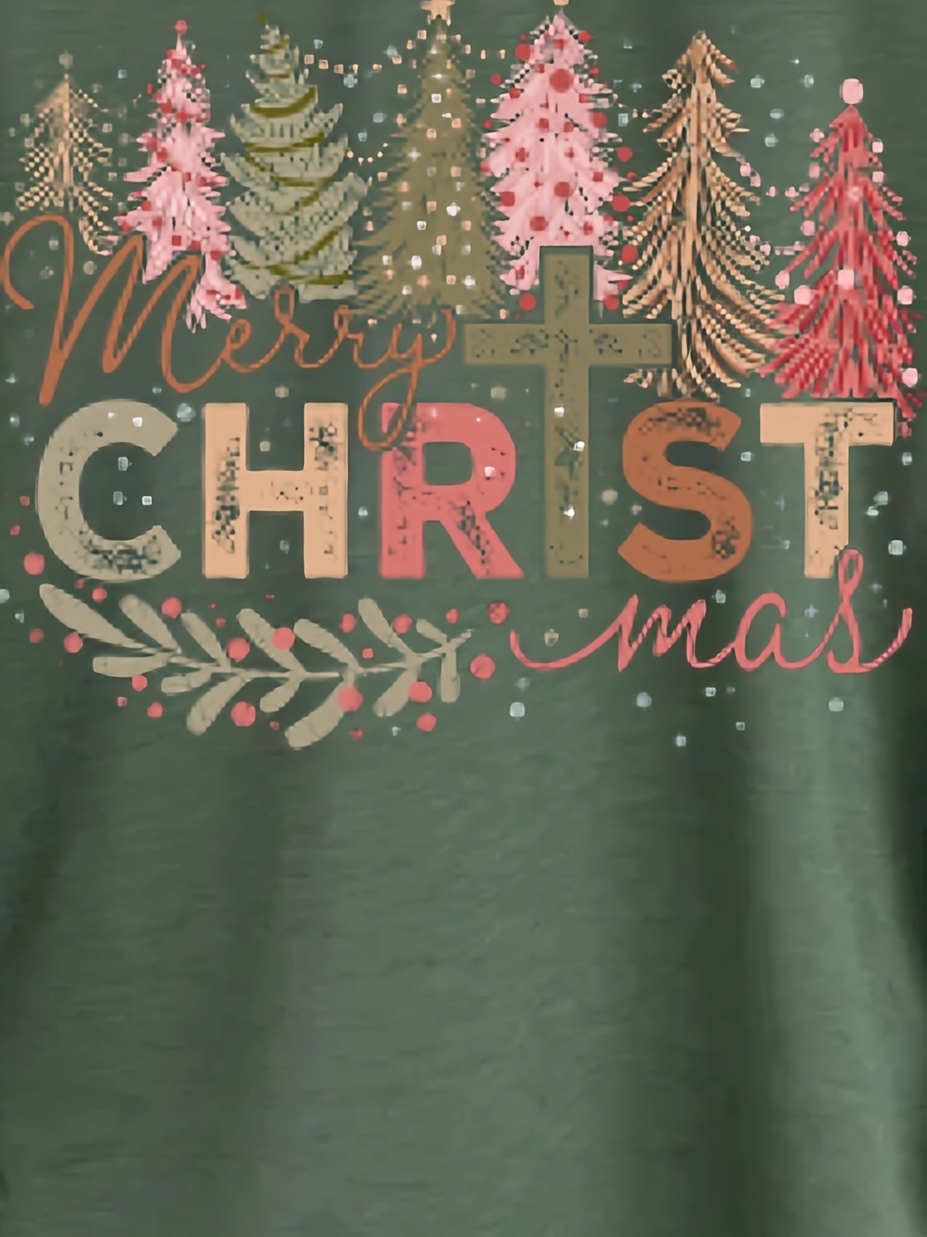 Christmas European American Fashion Floral Print Women's Sweater