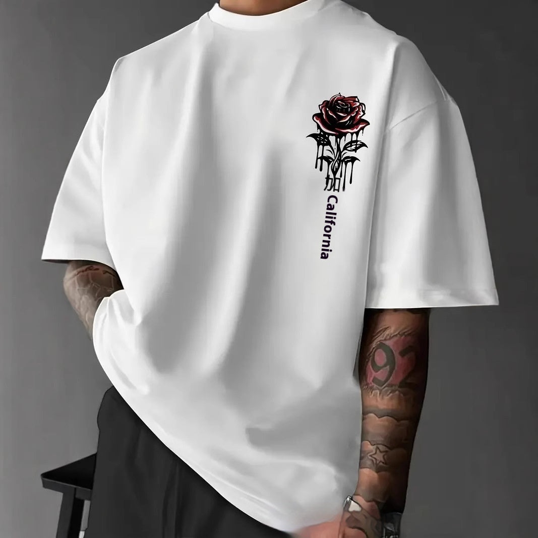 Unisex Wear  Rose Graphic T-shirt