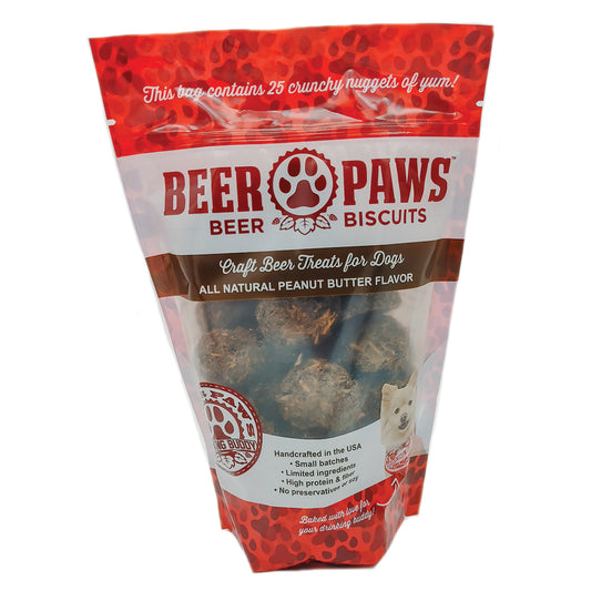 Original Beer Paws Peanut Butter Flavor Beer Biscuits Craft Beer