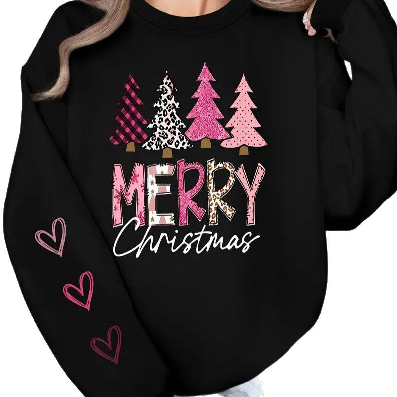 Women's Casual Printed Round Neck Long Sleeve Top