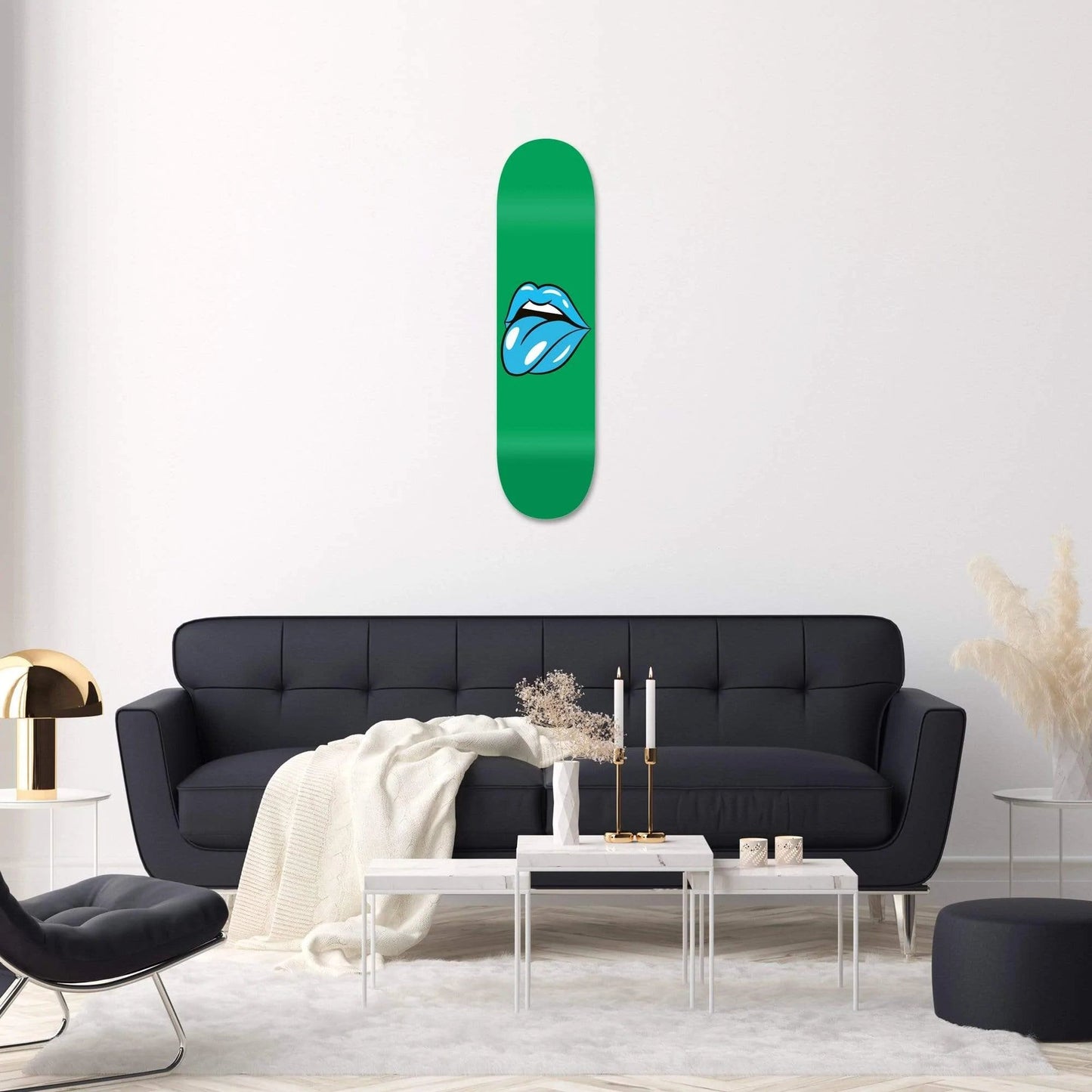 Lips Green Skateboard