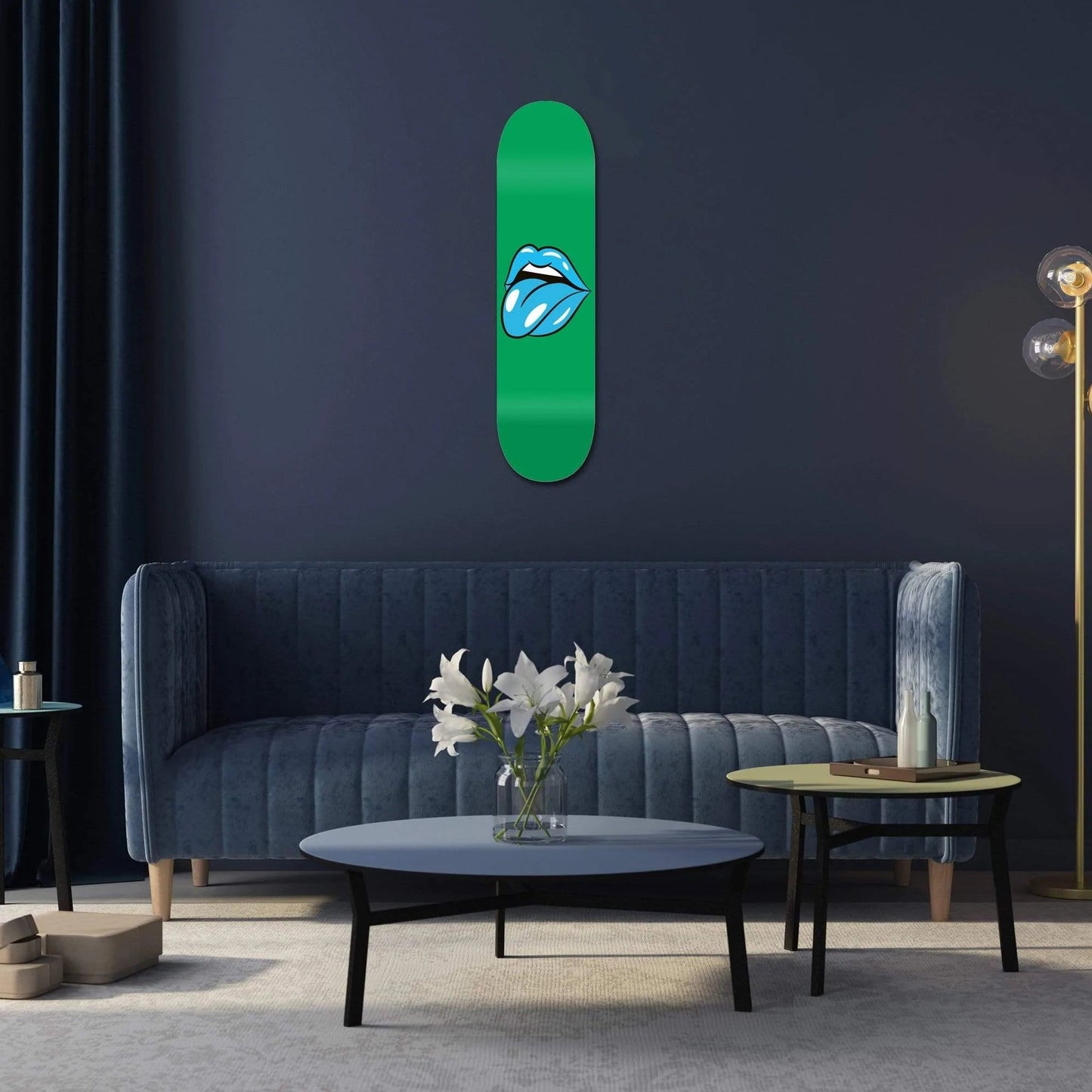 Lips Green Skateboard