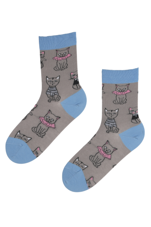 READY cotton socks with cats